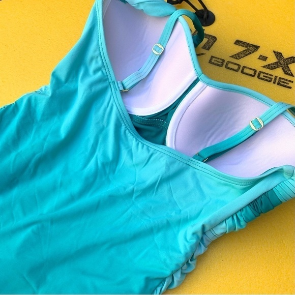 NEW Bleu by Rod Beattie Shirred Underwire One-Piece Swimsuit size 10 - Picture 10 of 12